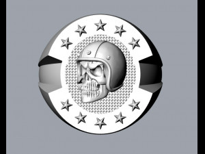 skull rings 01 3D 프린트 모델