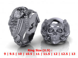 skull rings 02 3D-printmodel
