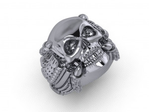 skull rings 02 3D Print Model