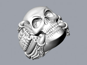 skull rings 02 3D Print Model