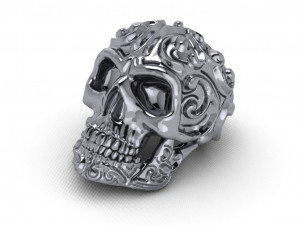 ring skull 02 3D प्रिंट मॉडल