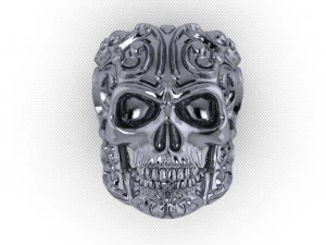 ring skull 02 3D Print Model