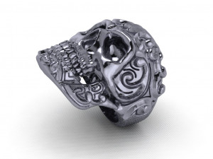 ring skull 02 3D प्रिंट मॉडल