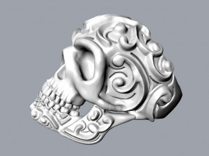 ring skull 02 3D प्रिंट मॉडल