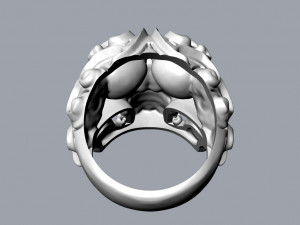 ring skull 02 3D प्रिंट मॉडल
