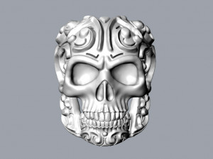 ring skull 02 3D प्रिंट मॉडल