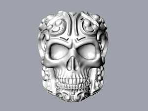 ring skull 02 3D Print Model