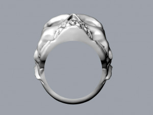 ring skull 02 3D प्रिंट मॉडल