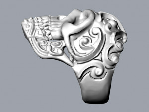 ring skull 02 3D प्रिंट मॉडल