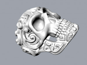 ring skull 02 3D प्रिंट मॉडल