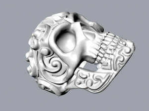 ring skull 02 3D Print Model