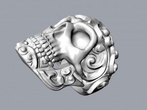 ring skull 02 3D प्रिंट मॉडल