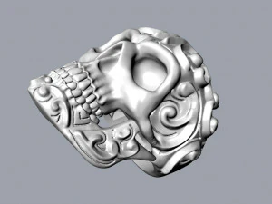 ring skull 02 3D Print Model