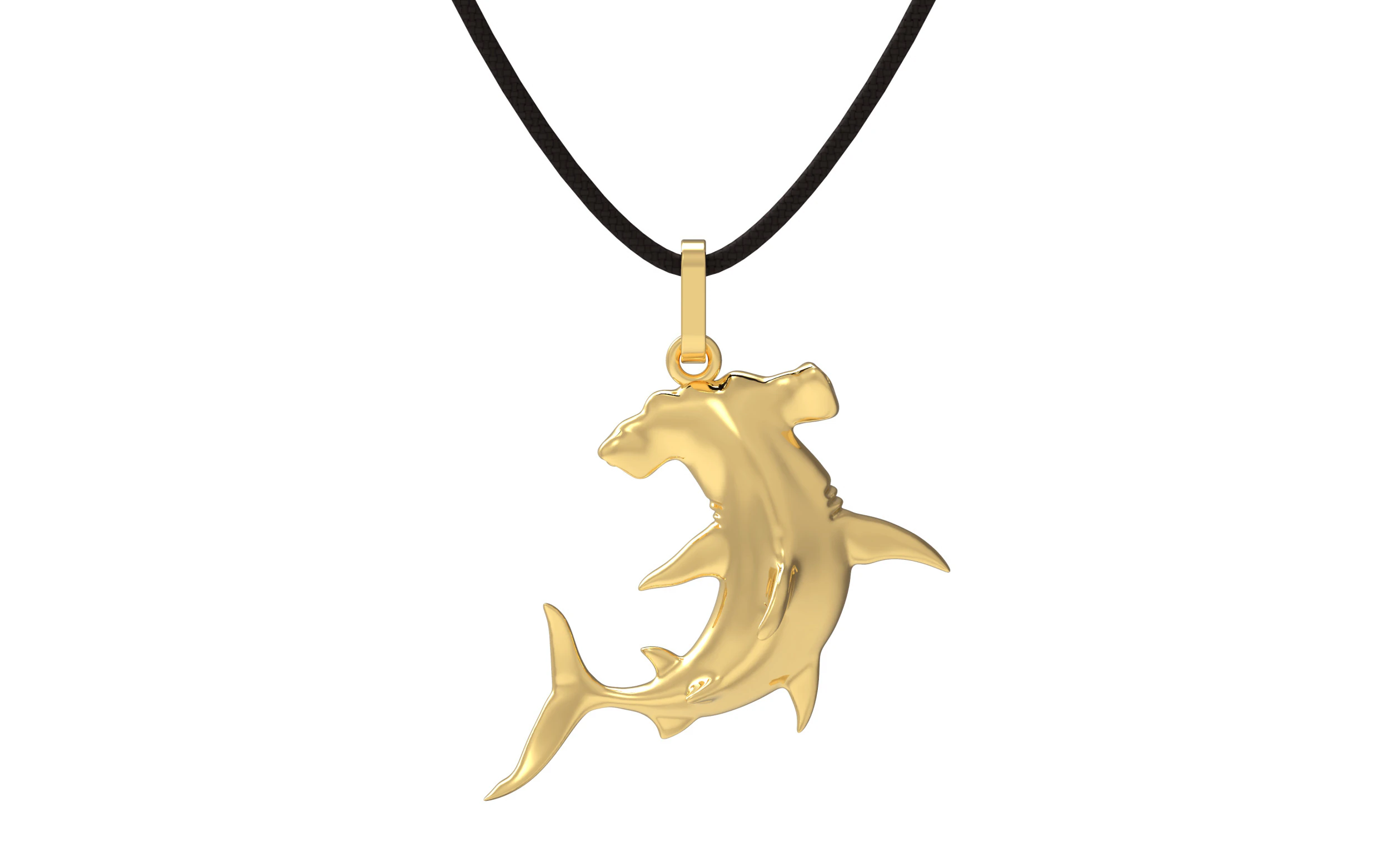 Hammerhead shark Pendant 3D Print Model .c4d .max .obj .3ds .fbx .stl .blend 
