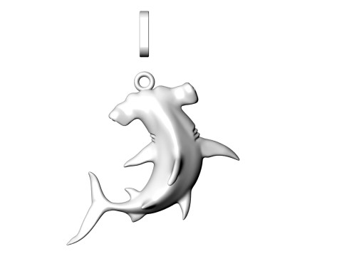 Hammerhead shark Pendant 3D प्रिंटिंग