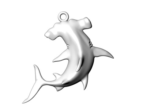 Hammerhead shark Pendant 3D प्रिंटिंग