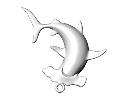 Hammerhead shark Pendant 3D Print Model