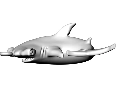 Hammerhead shark Pendant 3D Print Model