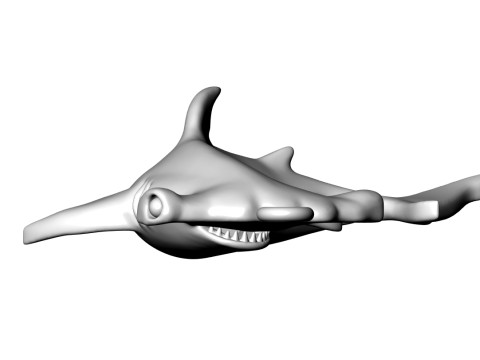 Hammerhead shark Pendant 3D प्रिंटिंग