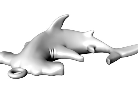 Hammerhead shark Pendant 3D प्रिंटिंग