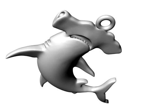 Hammerhead shark Pendant 3D Print Model