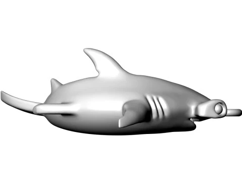 Hammerhead shark Pendant 3D Print Model
