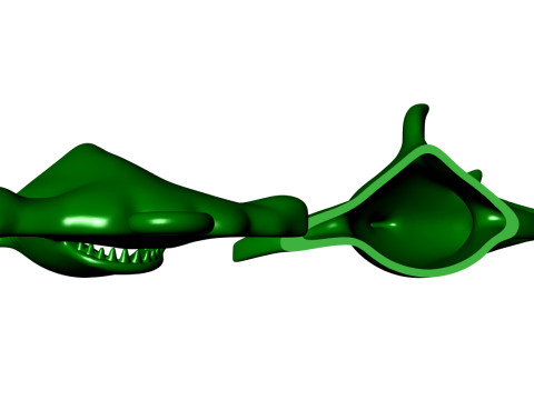 Hammerhead shark Pendant 3D प्रिंटिंग
