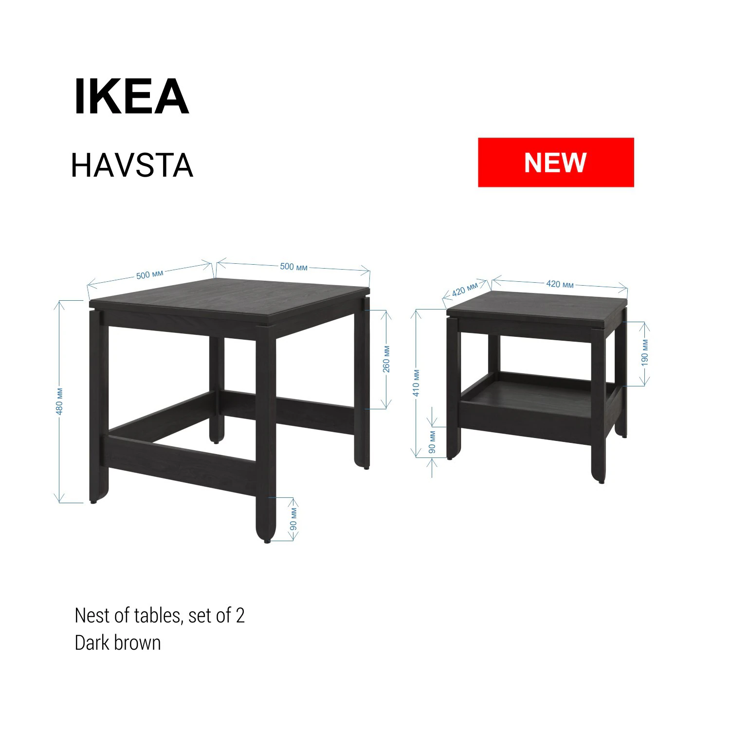 hastva ikea table 2018 3D Model .c4d .max .obj .3ds .fbx .stl .blend
