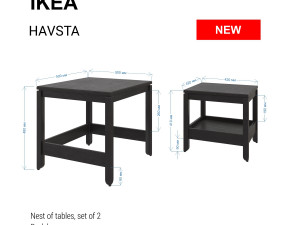hastva ikea table 2018 3D Model
