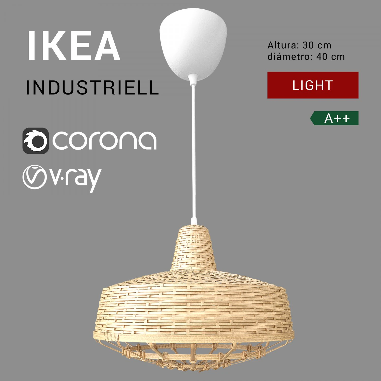 industriell ikea lamp 2018 3D Model .c4d .max .obj .3ds .fbx .stl .blend 