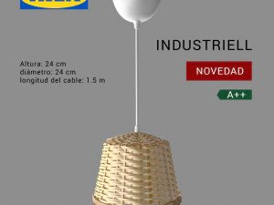 l&acirc;mpada industrial ikea 2018 Modelo 3D
