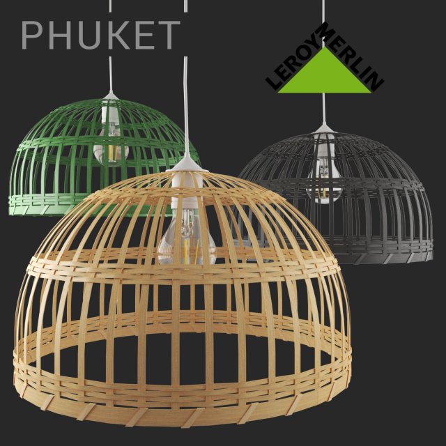 phuket lamp leroy merlin 2018 3D Model .c4d .max .obj .3ds .fbx .stl .blend 