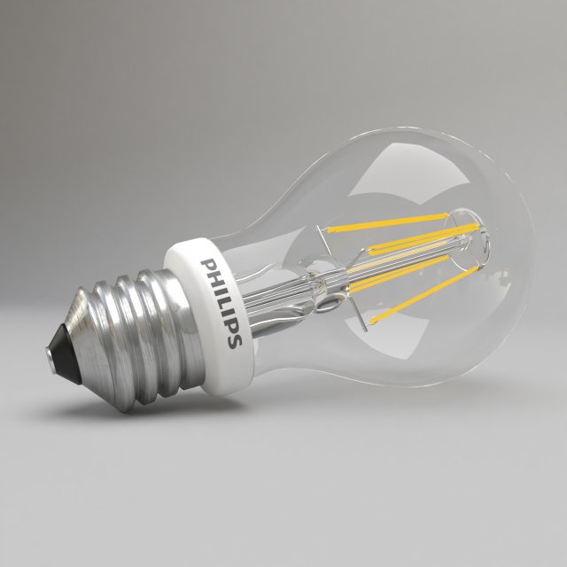 philips led bulb 2018 3D Модель .c4d .max .obj .3ds .fbx .stl .blend 