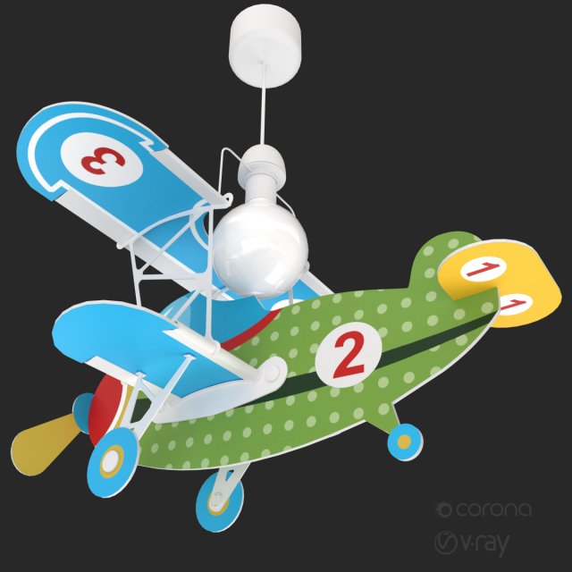baby plane lamp 2019 leroymerlin 3D 模型 .c4d .max .obj .3ds .fbx .stl .blend 
