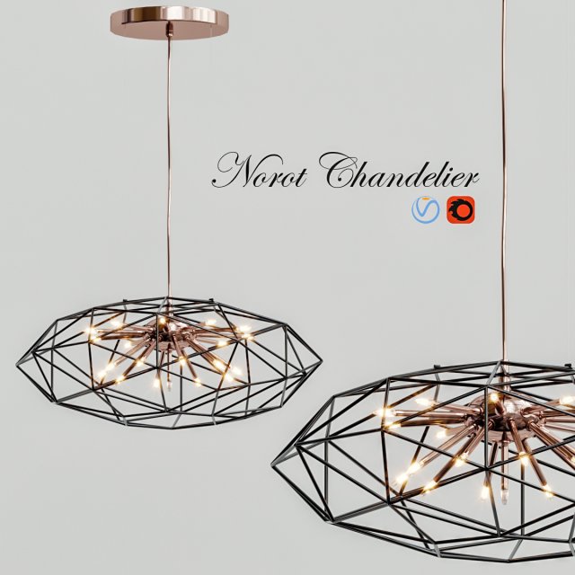 norot chandelier 3Dモデル .c4d .max .obj .3ds .fbx .stl .blend 
