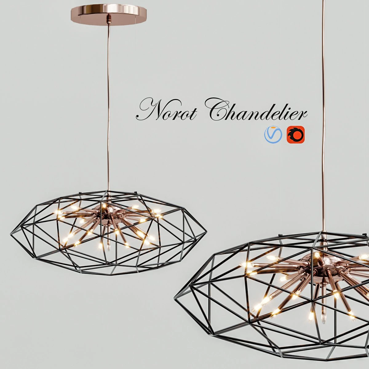 norot chandelier 3D Model .c4d .max .obj .3ds .fbx .stl .blend 