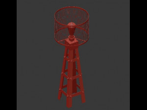 radial cage floor lamp 3D Model