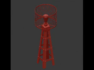 radial cage floor lamp 3D Model