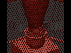 radial cage floor lamp 3D Model