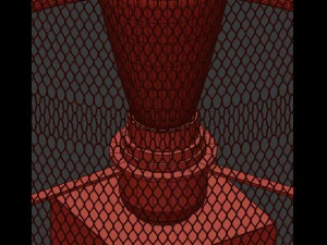 radial cage floor lamp 3D Model