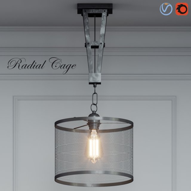 radial cage 3D Model .c4d .max .obj .3ds .fbx .stl .blend 