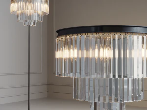 odeon clear glass flor lamp smoke 3D Model