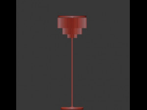 odeon clear glass flor lamp smoke Modello 3D
