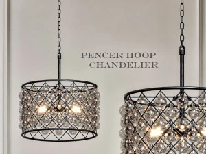 Pencer-Reifen-Kronleuchter 3D Modell