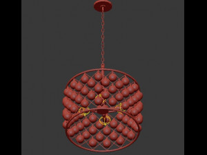 pencer hoop chandelier Modello 3D