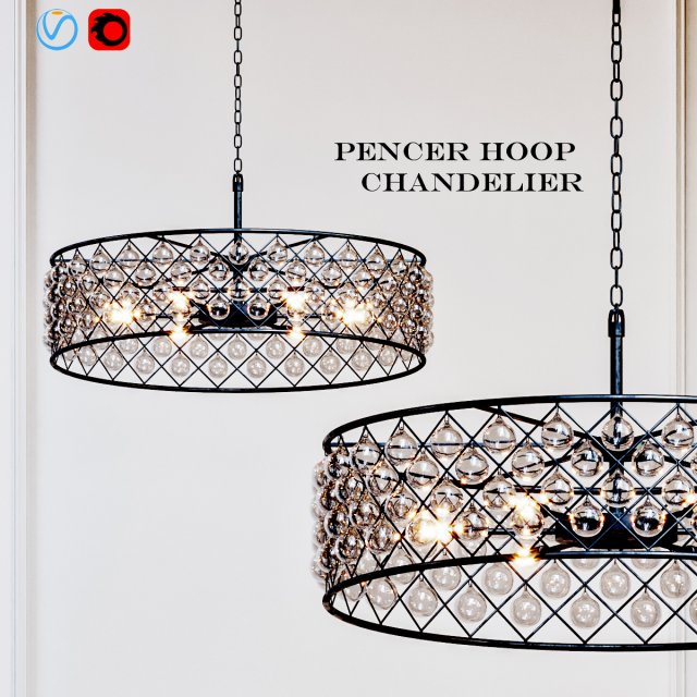 spencer hoop chandelier 3D Model .c4d .max .obj .3ds .fbx .stl .blend 