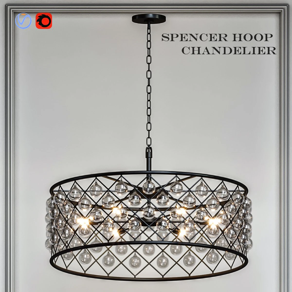spencer hoop chandelier 3D Model .c4d .max .obj .3ds .fbx .stl .blend