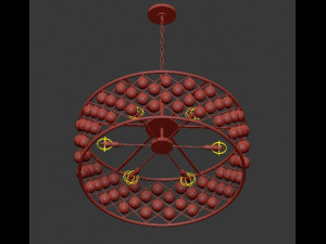 spencer hoop chandelier Modello 3D