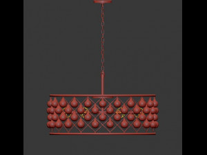spencer hoop chandelier Modello 3D