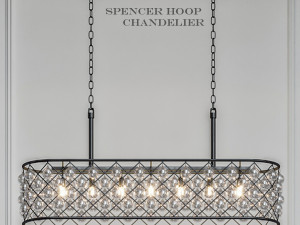 spencer hoop chandelier long 3D 모델